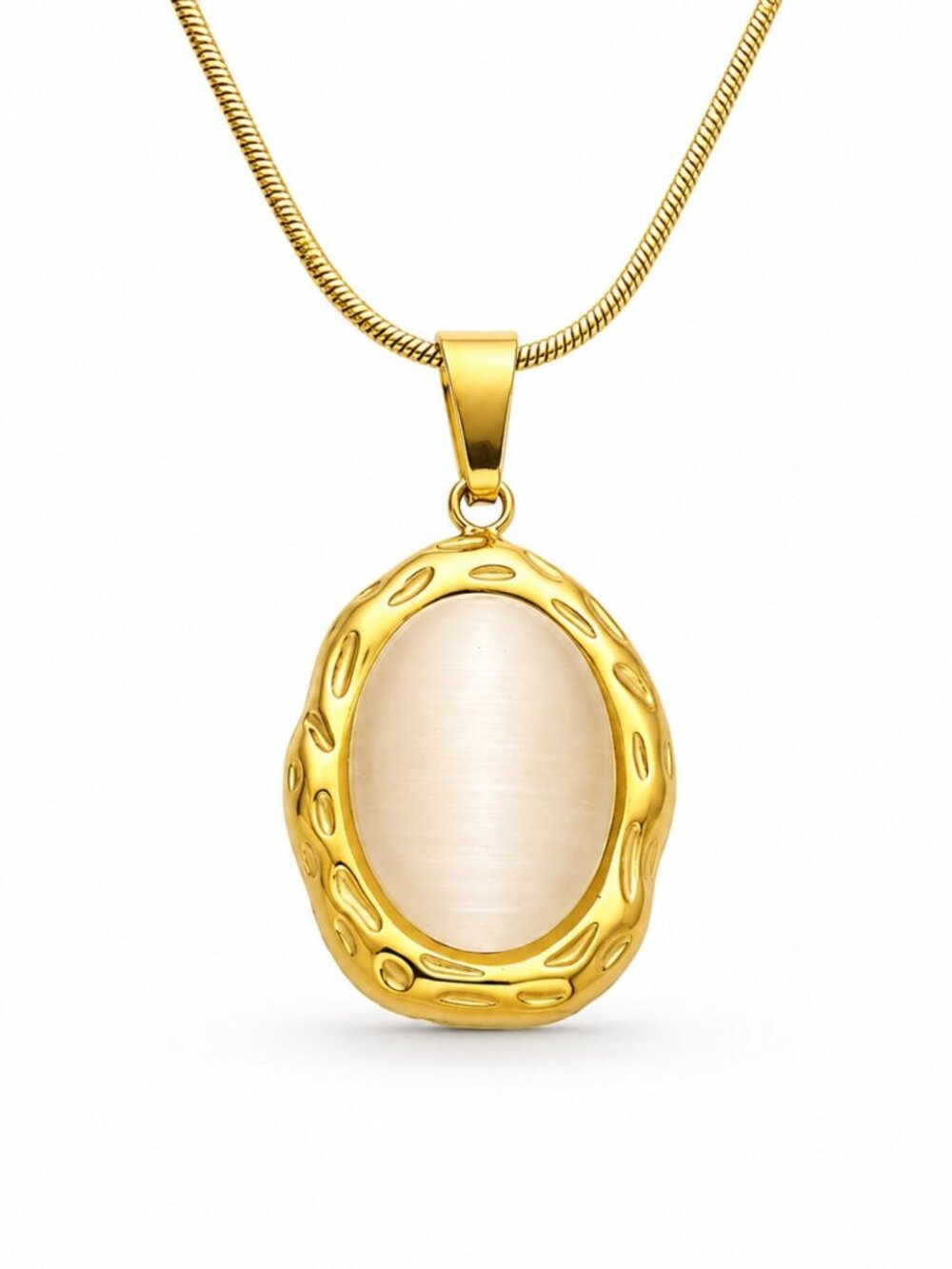 Gold Opal Necklace | Waterproof 18K Gold Plated Pendant